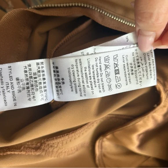 Elisabetta Franchi Abito Donna camel tan bodycon midi dress 40 EU or 6 usa - Picture 9 of 10